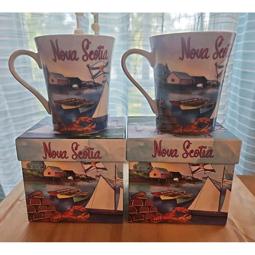 Nova Scotia Coffee Mugs from The Postcard Factory - Set Of 2